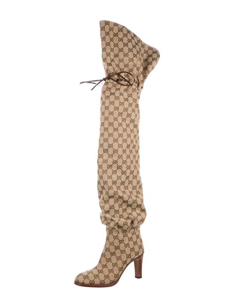 gucci ankle boots replica|gucci monogram thigh high boots.